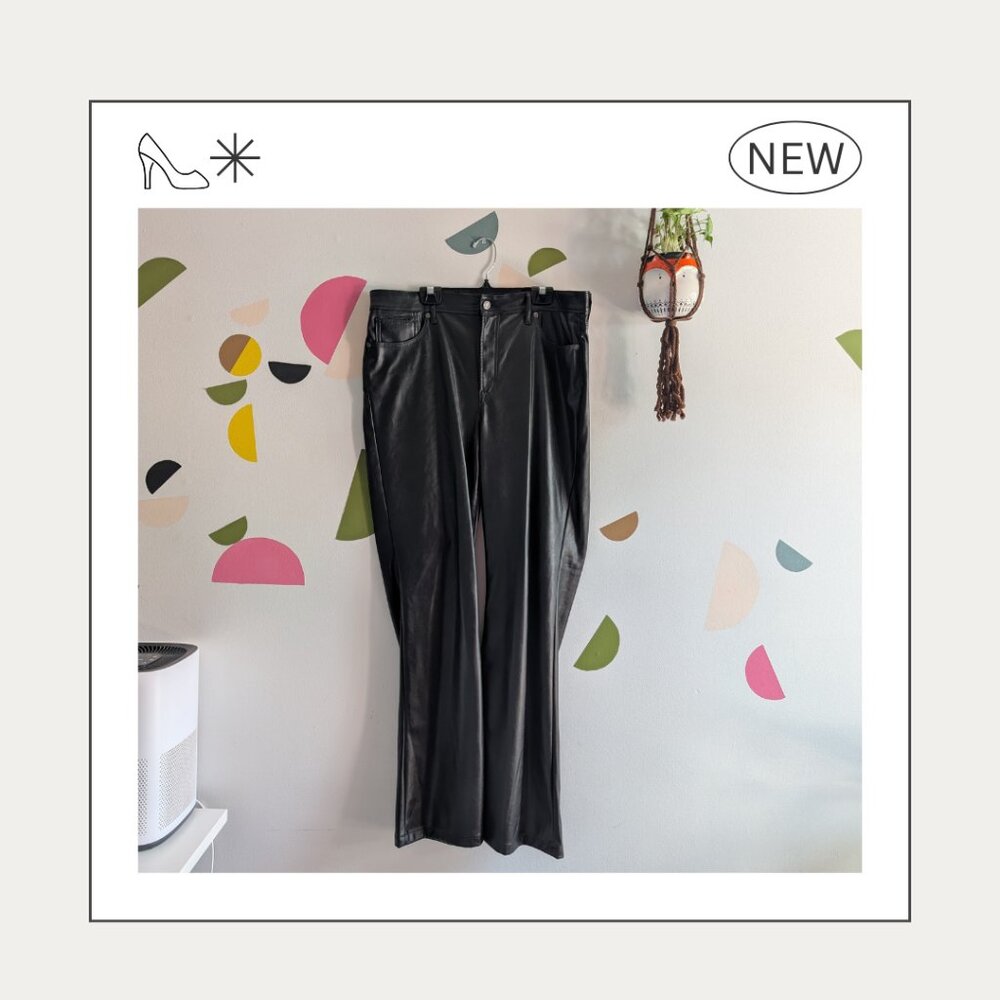 Vegan Leather Flares